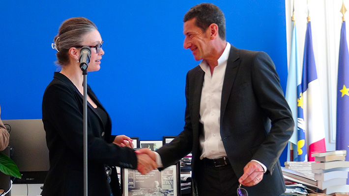 David Lisnard reçoit le Jury œcuménique dans son bureau