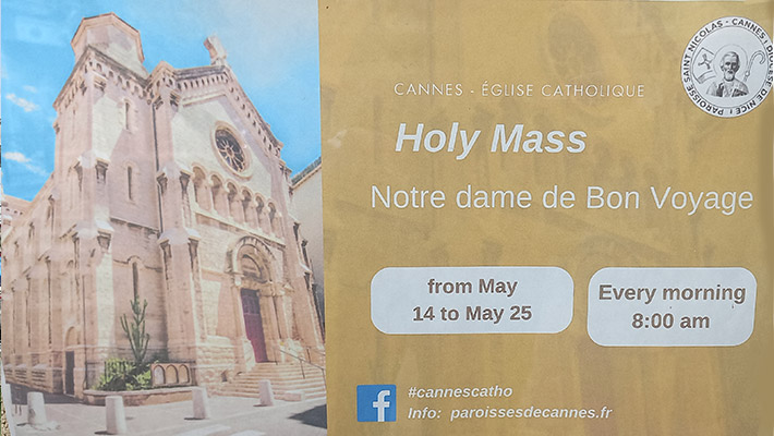 Holly Mass, Messe quotidienne en anglais durant le Festival de Cannes